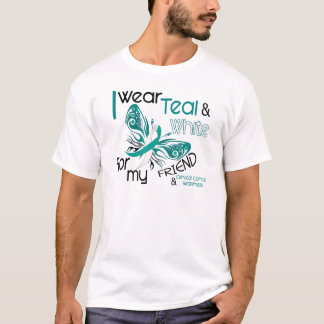 Camiseta CANCRO DO COLO DO ÚTERO eu visto a cerceta e o
