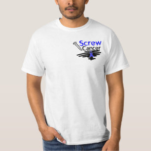 Camiseta Cancro do cólon engraçado do parafuso