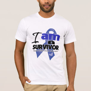 Camiseta Cancro do cólon - eu sou um sobrevivente