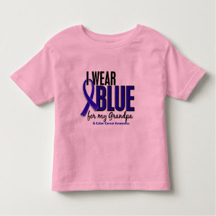 Camiseta Cancro do cólon eu visto o azul para meu vovô 10