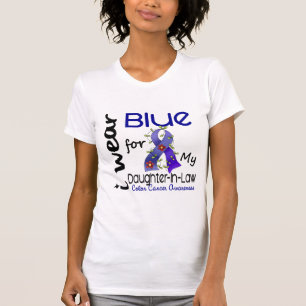 Camiseta Cancro do cólon eu visto o azul para minha nora 4