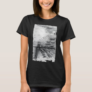 Camiseta Cancun Beach turvo preto e branco
