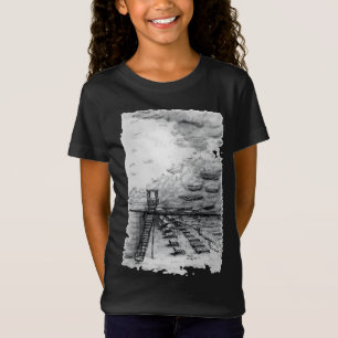Camiseta Cancun Beach turvo preto e branco