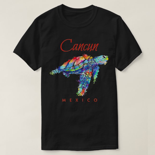 Camiseta Cancun Meico Watercolor (Frente do Design)