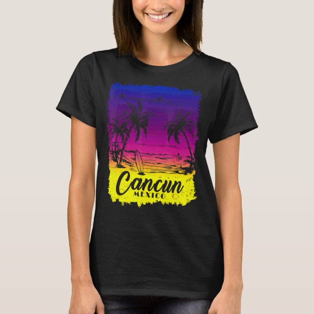 Camiseta Cancún Mexico Beach Break Férias Surfing (Frente)