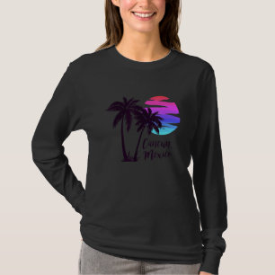 Camiseta Cancún Mexico Beach Summer Vacing Palm Trees Sun