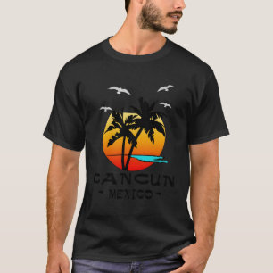 Camiseta Cancún México Caribe Palmeiras do Mar de Praia