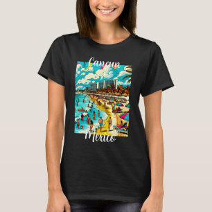 Camiseta Cancún, México com uma Pop Art Vibe