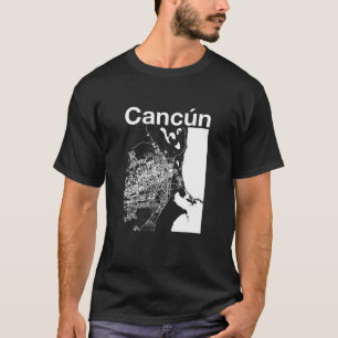 Camiseta Cancun México Estilo de Vintage - Mapa da Cidade