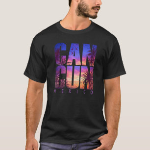 Camiseta Cancún México Fama de Férias de Verão de Praia