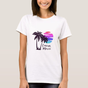 Camiseta Cancun México Praia Férias de Verão Palmeiras Sol