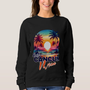 Camiseta Cancun México Sunset Beach Palm Tree Trip Souvenir