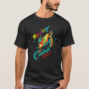 Camiseta Cancun México Tie Dye Tartaruga Marinha Família Co