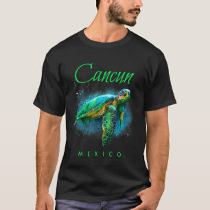 Camiseta Cancún México - Turtle 354 do Mar de Aquarela