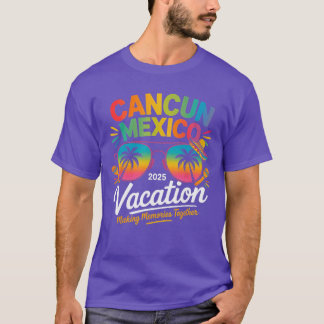 Camiseta Cancun Mexico Vacation Beach 2025 Trip Group Squad