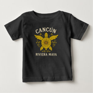 Camiseta Cancun & Riviera Maya Férias Tropicais Retro Tipog