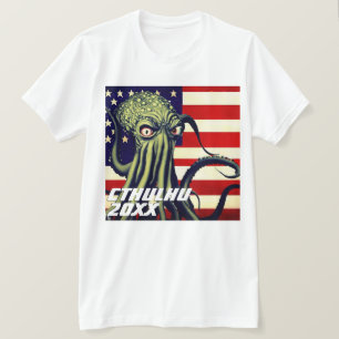 Camiseta Candidato Engraçado "Cthulhu 20XX"