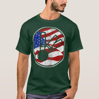 Camiseta Candlepin Boliche Americana FlagVintage Candlepin