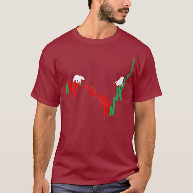 Camiseta Candlestick Trader - Oferta de negociação no merca (Frente)
