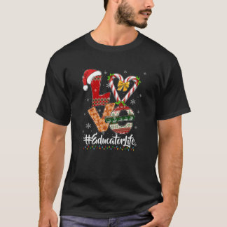 Camiseta Candy Cane AMAVA Educador Vida Engraçada Paja Nata