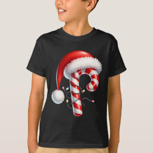 Camiseta Candy Cane Christmas Lights Santa Hat Family Match