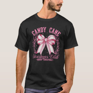Camiseta Candy Cane Clube de Natal Pink Candy Coquet