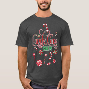 Camiseta Candy Cane Crew Café Engraçado De Natal Doces Xma