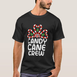 Camiseta Candy Cane Crew Engraçado Correspondência de Natal