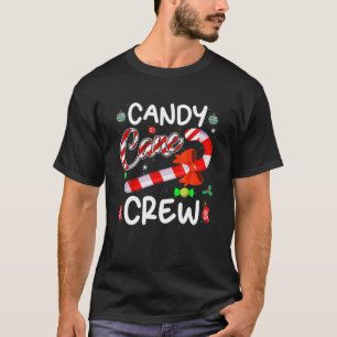 Camiseta Candy Cane Crew Engraçado Doces de Natal Lover X-
