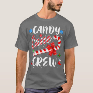 Camiseta Candy Cane Crew Engraçado Doces de Natal Lover X-m