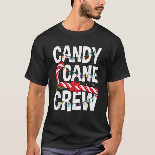 Camiseta Candy Cane Crew Funny Christmas Candy Lover Dancin (Frente)