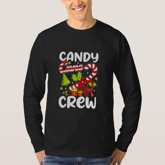 Camiseta Candy Cane Crew Natal Kids Meninas X (Frente)