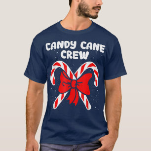 Camiseta Candy Cane Crew Natal Sweets Família Combinação C