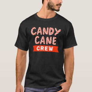 Camiseta Candy Cane Crew Natal Sweets Família Combinação C