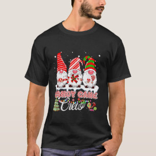 Camiseta Candy Cane Crew Natal Três Gnomo Light