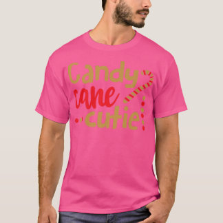 Camiseta candy cane cutie Funny Christmas family clothing12
