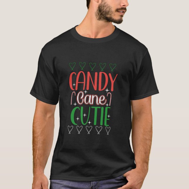 Camiseta Candy Cane Cutie Natal Xmas Long Sleeve (Frente)