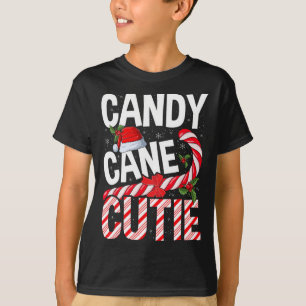 Camiseta Candy Cane Cutie Natal Xmas Meninas Crianças T