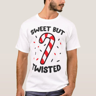 Camiseta Candy Cane de Natal Doce Mas Torcido