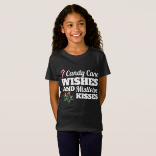 Camiseta Candy Cane Deseja e Mistura Kisses Natal G