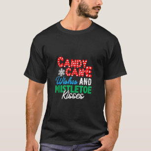 Camiseta Candy Cane Deseja e Mistura Kisses Natal P