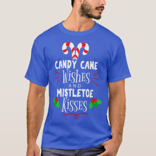 Camiseta Candy Cane Deseja Mistura Beija Feliz Natal Engraç