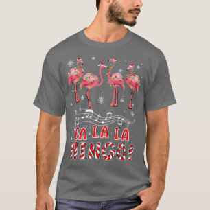 Camiseta Candy Cane Flamingoes Fa La Mingo Flamingo Chri