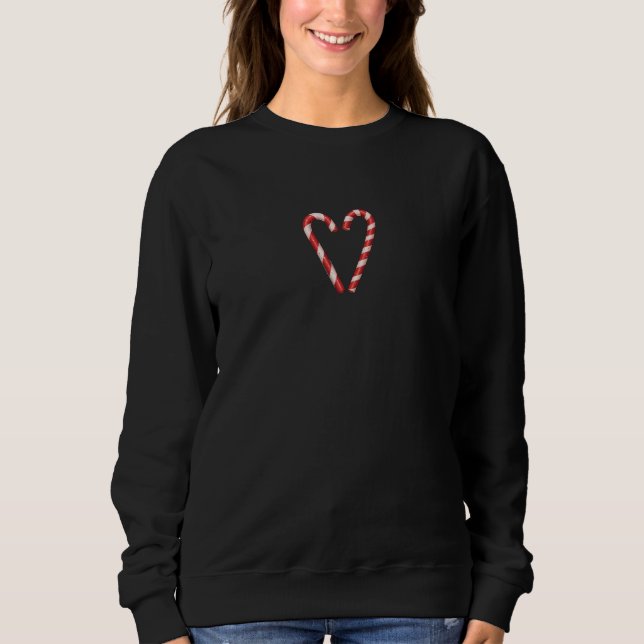 Camiseta Candy Cane Heart Sweet Christmas Holiday (Frente)