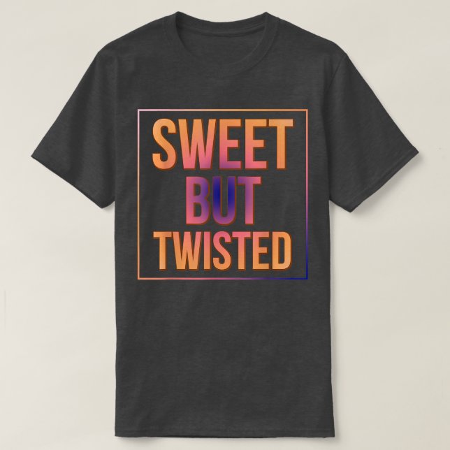 Camiseta Candy Cane Sweet But Twisted Funny Sarcasm Pun  (Frente do Design)
