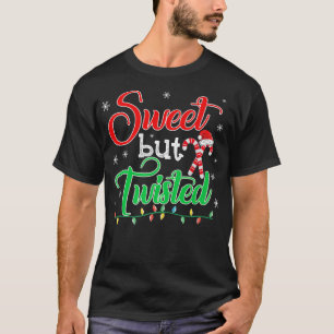 Camiseta Candy Cane Sweet, Mas Feliz Natal Engraçado