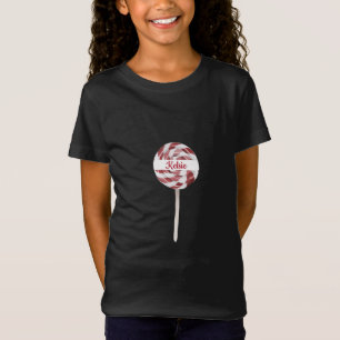 Camiseta Candy Cane Swirl Lollipop com nome