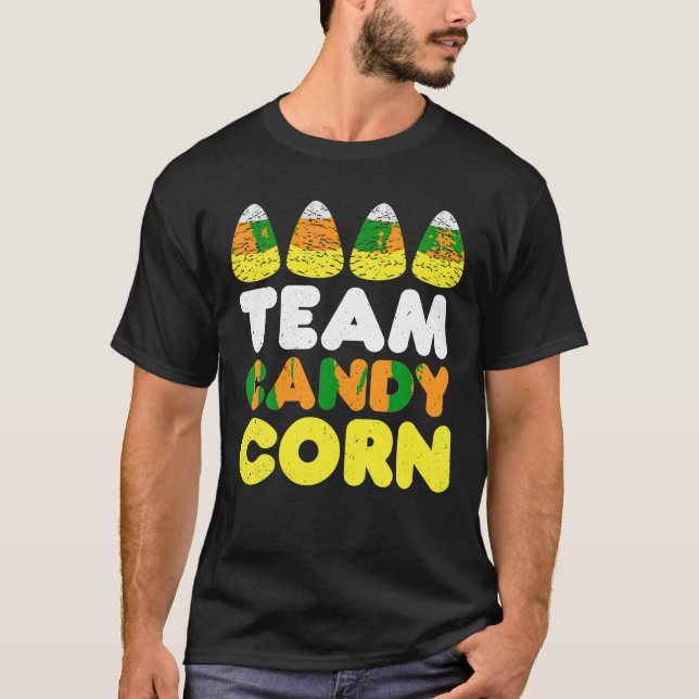 Camiseta Candy Corn Crew Halloween Candy Corn Squad (Frente)