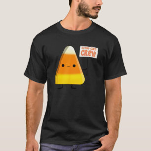 Camiseta Candy Corn Crew Halloween Homens Mulheres Amigos
