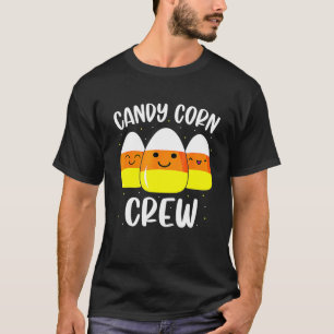 Camiseta Candy Corn Crew Halloween Homens Mulheres Amigos